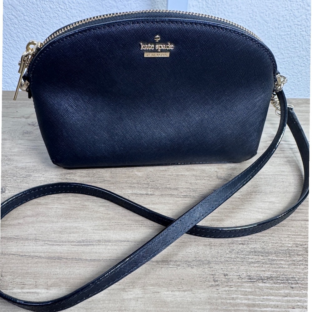 Kate Spade Cameron Street Hilli crossbody bag in‎ black saffiano leather